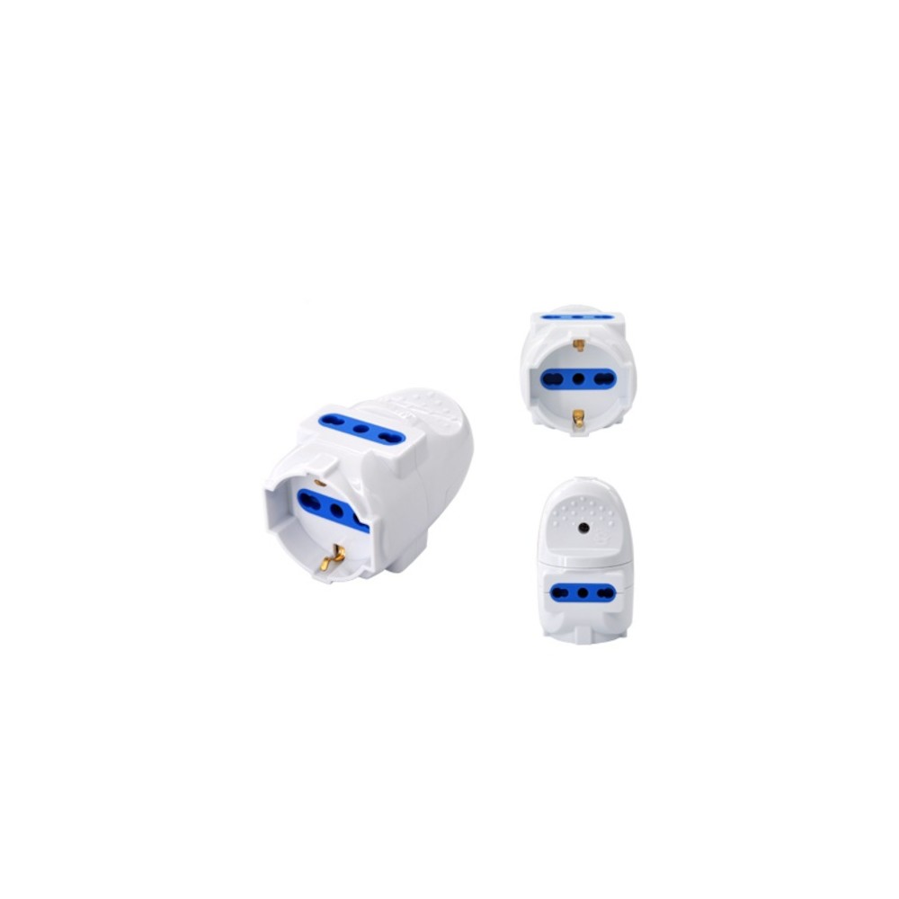 MULTIPRESA VOLANTE 3 PRESE BIPASSO 1 SCHUKO 10/16A MULTIPRESA VOLANTE 3 PRESE BIPASSO 1 SCHUKO 10/16A