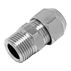 NIPLES BICONO OTTONE CROMATO MASCHIO FEMMINA Ø 1/2 X 10