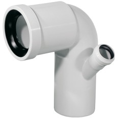 CURVA WC INNESTO IN POLIPROPILENE ALTA DA 110 ATTACCO 40 DX CON GUARNIZIONE