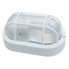 PLAFONIERA PPL GRIGLIA OVALE BIANCA VOLT 230 WATT MAX 60 E27 CM 21 X 12 ALTEZZA CM 9,5