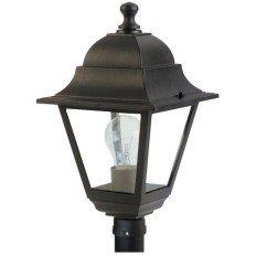 LAMPIONE GIARDINO OLD A TERRA X PALO NERO Ø 60 MM