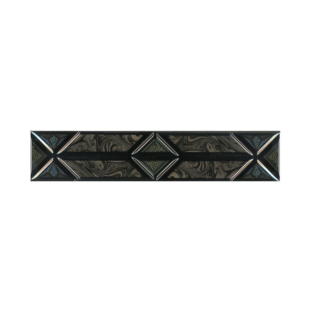 LISTELLO CERAMICA NERO BAGNO ORO CM 8X40 LISTELLO CERAMICA NERO BAGNO ORO CM 8X40