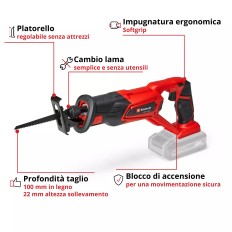 SEGHETTO GATTUCCIO BATTERIA TE-AP 18 LI SOLO CORPO MACCHINA VOLT 18 X-CHANGE EINHELL