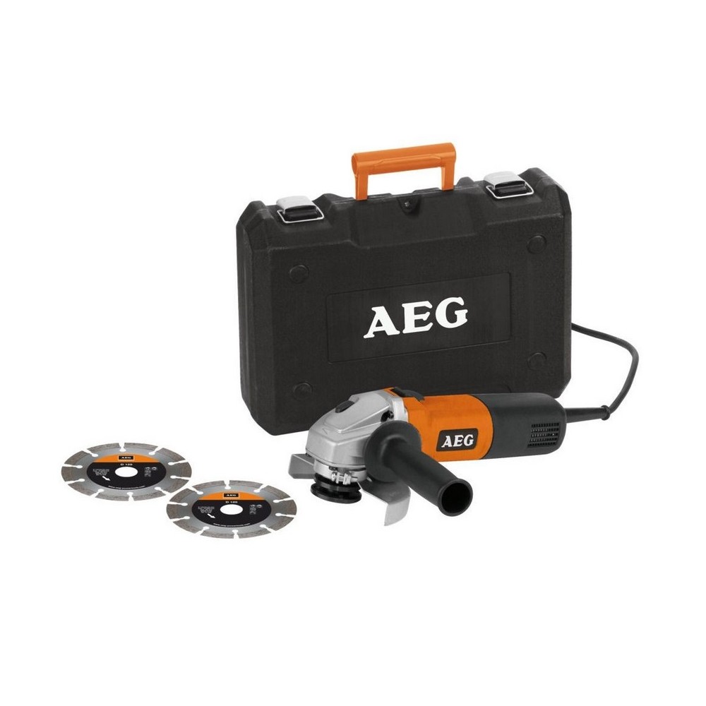 SMERIGLIATRICI ANGOLARE WS 8-125 800W SLK1 125MM CON VALIGETTA E DISCO DIAMANTATO AEG SMERIGLIATRICI ANGOLARE WS 8-125 800W SLK1 125MM CON VALIGETTA E DISCO DIAMANTATO AEG