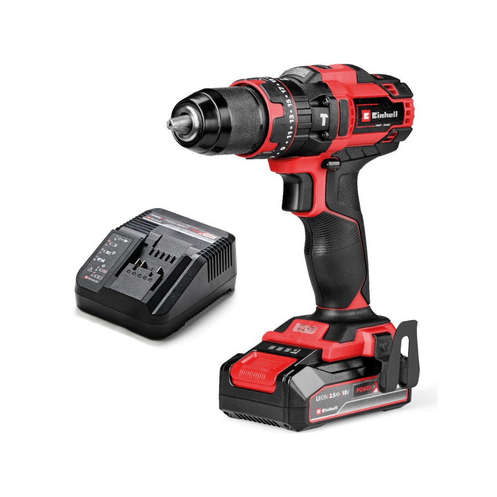 TRAPANO AVVITATORE BATTERIA TE-CD 18/44 LI-I CON 1 BATTERIA 2,5 AH VOLT 18 X-CHANGE EINHELL TRAPANO AVVITATORE BATTERIA TE-CD 18/44 LI-I CON 1 BATTERIA 2,5 AH VOLT 18 X-CHANGE EINHELL