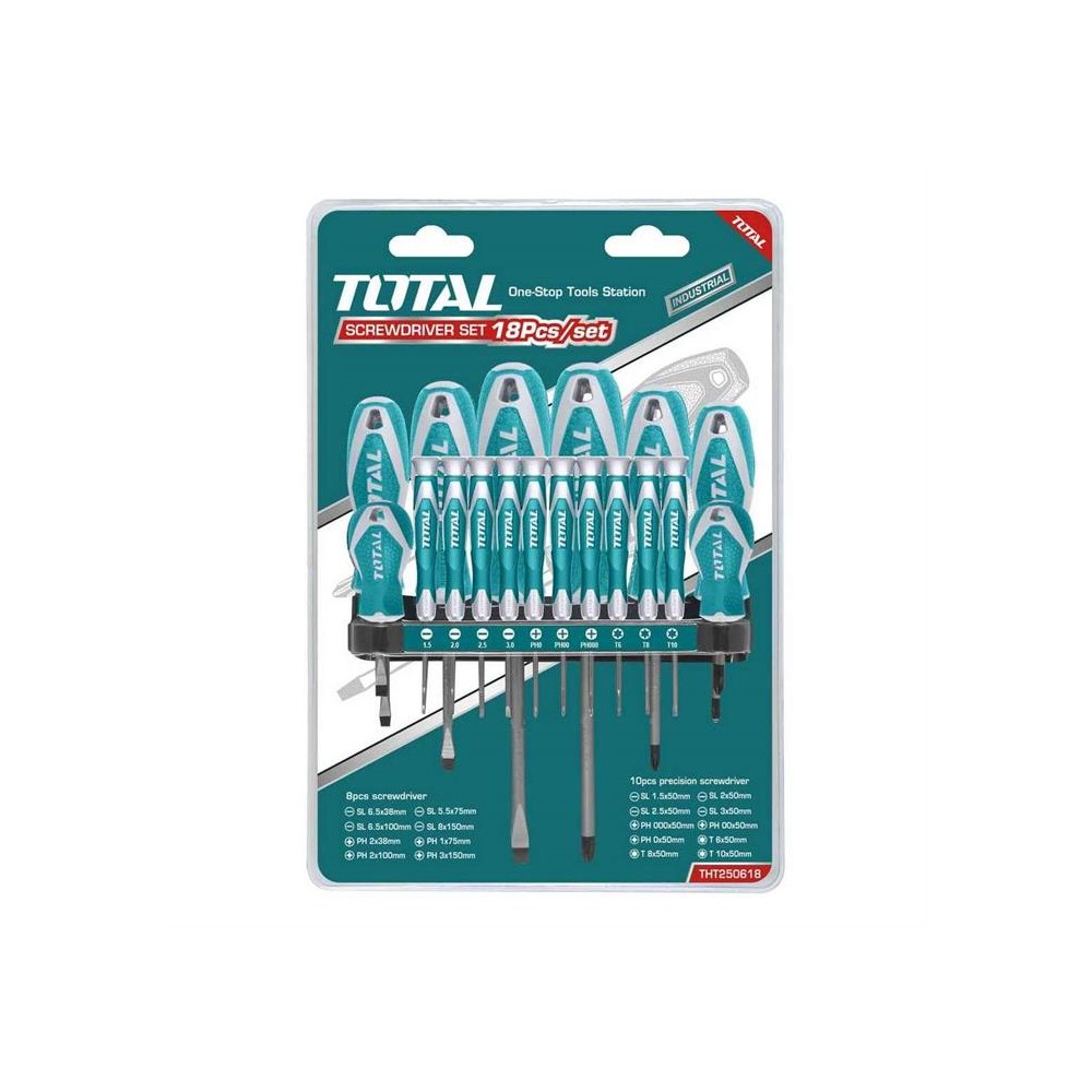 GIRAVITI PROFESSIONALI SET PZ 18 TOTAL GIRAVITI PROFESSIONALI SET PZ 18 TOTAL