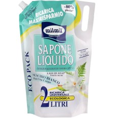 SAPONE LIQUIDO RICARICA MUSCHIO BIANCO LT 2 FRESH MILMIL