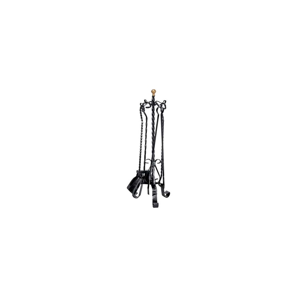 ATTREZZATURE X CAMINO KIT TORTIGLIONE FERRO BATTUTO POMI IN OTTONE 4 PZ H CM 70 ATTREZZATURE X CAMINO KIT TORTIGLIONE FERRO BATTUTO POMI IN OTTONE 4 PZ H CM 70