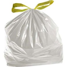 SACCHI BUSTE PLASTICA SPAZZATURA CASA CON MANIGLIE TRASPARENTE CM 55 X 65 CF 15PZ