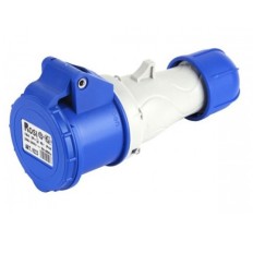 PRESA  VOLANTE INDUSTRIALE CEE IP44 2P + T 230V 16A BLU
