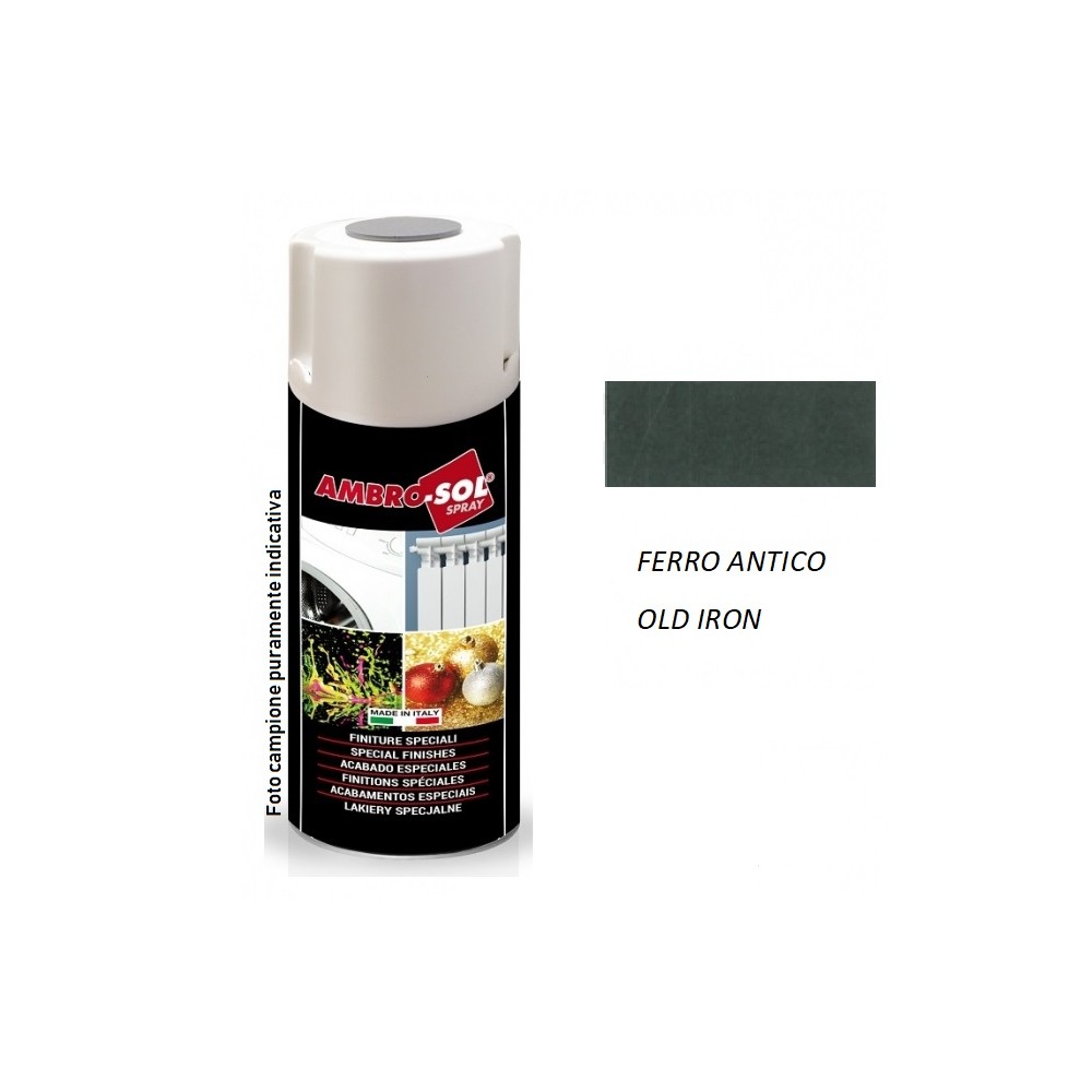 SMALTO BOMBOLETTA SPRAY EFFETTO FERRO MICACEO 400 ML AMBRO-SOL SMALTO BOMBOLETTA SPRAY EFFETTO FERRO MICACEO 400 ML AMBRO-SOL