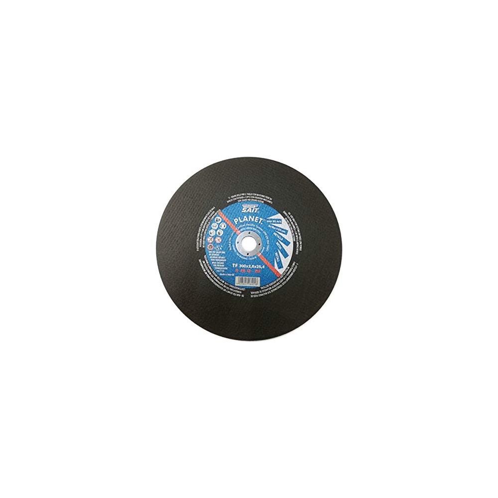 DISCO METALLO PLANET-TF Ø MM 300 FORO Ø MM 25,4 SPESSORE MM Ø 2,8 A46QSAIT DISCO METALLO PLANET-TF Ø MM 300 FORO Ø MM 25,4 SPESSORE MM Ø 2,8 A46QSAIT