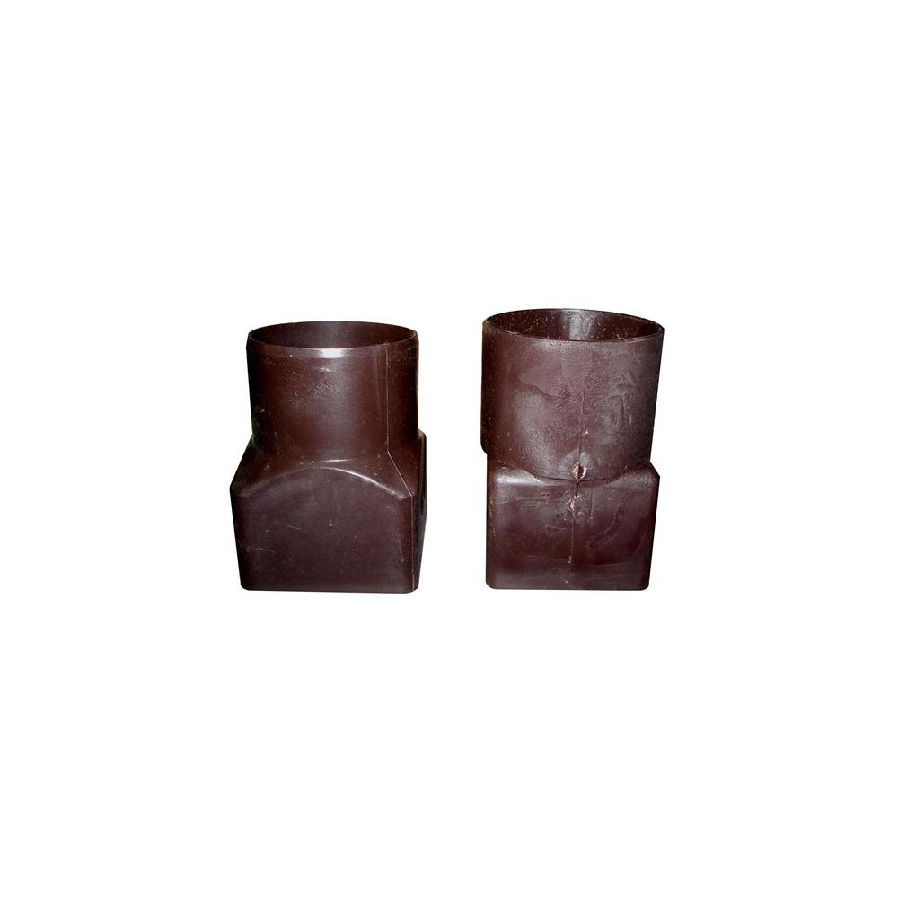 MANICOTTO MARRONE QUADRO/TONDO PVC Ø 80X80 MM MANICOTTO MARRONE QUADRO/TONDO PVC Ø 80X80 MM