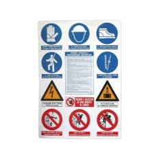 CARTELLO PLASTICA 12 SIMBOLI CM 100X70