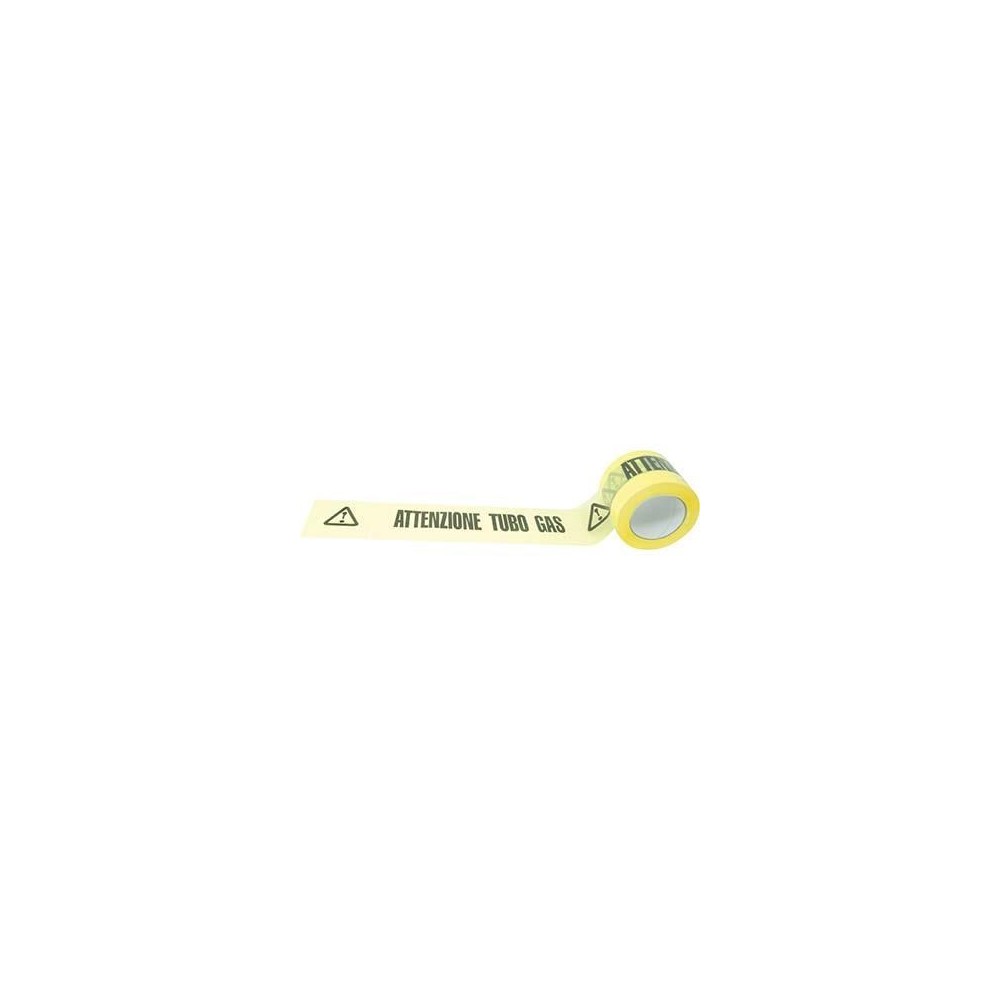 NASTRO SEGNALETICO ATTENZIONE TUBO GAS ALTEZZA MM 100 ML 200 NASTRO SEGNALETICO ATTENZIONE TUBO GAS ALTEZZA MM 100 ML 200