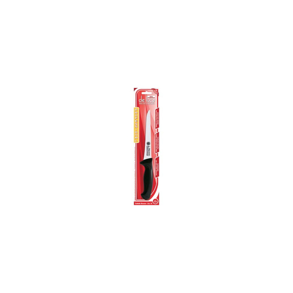 COLTELLO MACELLAIO DISOSSARE PROFESSIONALE MANICO PLT ACCIAIO INOX CM 16DE LUCA COLTELLO MACELLAIO DISOSSARE PROFESSIONALE MANICO PLT ACCIAIO INOX CM 16DE LUCA