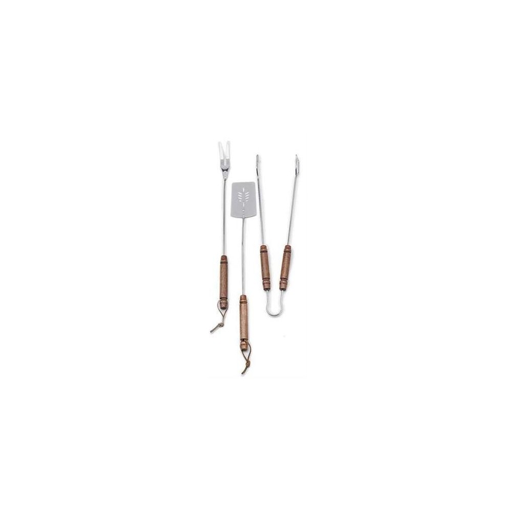 ACCESSORI BARBECUE ACCIAIO MANICO LEGNO PEZZI 3 CM 55 ACCESSORI BARBECUE ACCIAIO MANICO LEGNO PEZZI 3 CM 55
