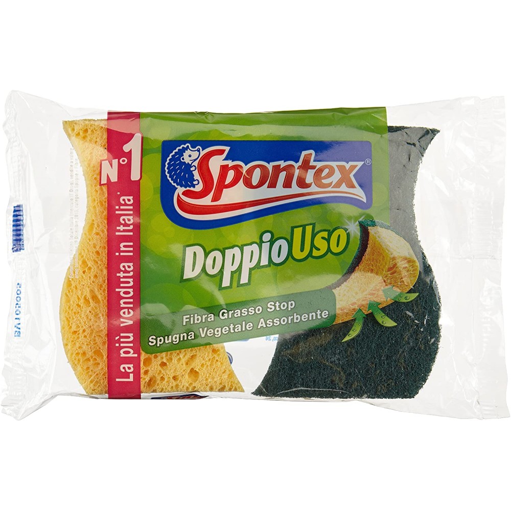 SPUGNETTE SPONTEX DOPPIOUSO VERDI X 2 SPUGNETTE SPONTEX DOPPIOUSO VERDI X 2