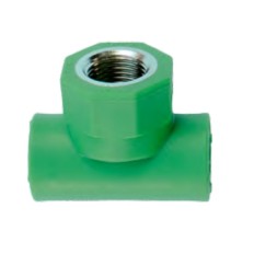 RACCORDO POLIPROPILENE TEE FILETTATO 3 LATI FEMMINA Ø 20 X 1/2 X 20 MM