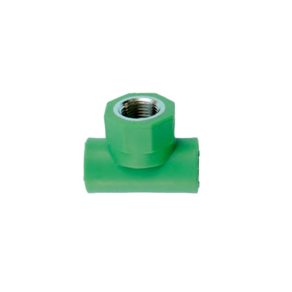 RACCORDO POLIPROPILENE TEE FILETTATO 3 LATI FEMMINA Ø 20 X 1/2 X 20 MM