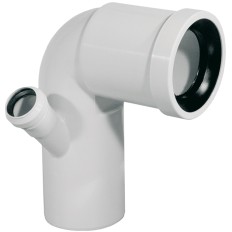 CURVA WC INNESTO IN POLIPROPILENE ALTA DA 110 ATTACCO 40 SX CON GUARNIZIONE