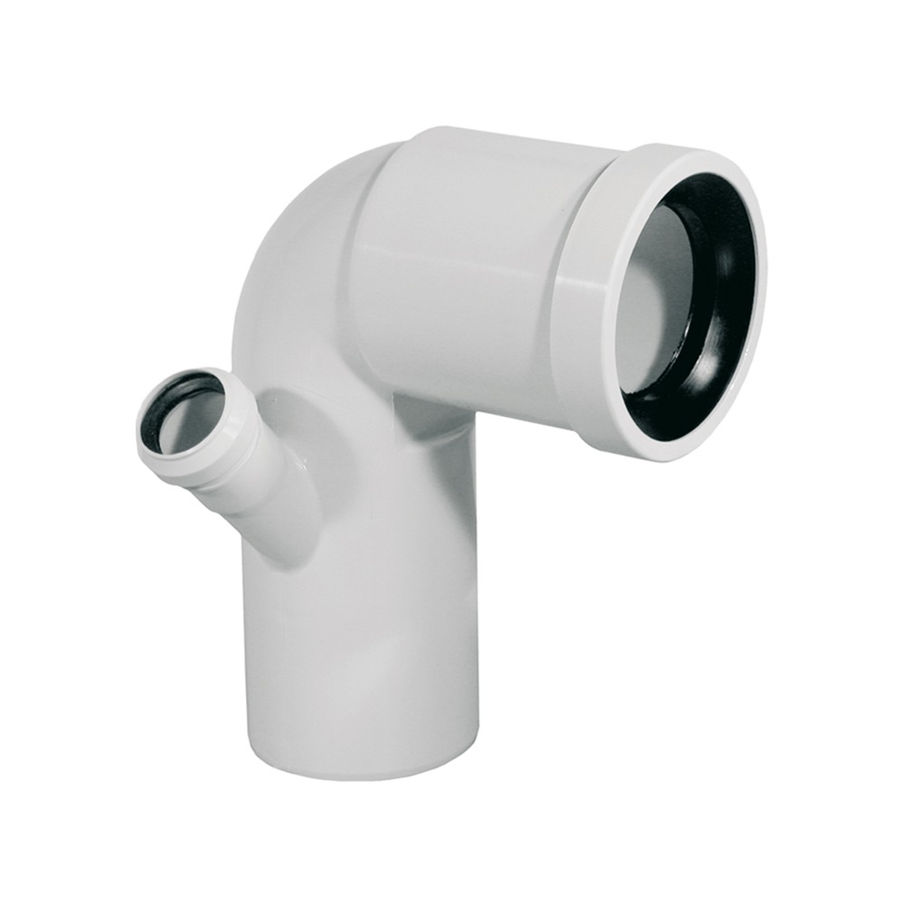 CURVA WC INNESTO IN POLIPROPILENE ALTA DA 110 ATTACCO 40 SX CON GUARNIZIONE