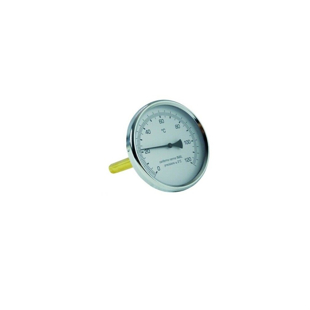 TERMOMETRO DA 0° A 120° GAMBO ATTACCO POSTERIORE 100 Ø 80 MM TERMOMETRO DA 0° A 120° GAMBO ATTACCO POSTERIORE 100 Ø 80 MM