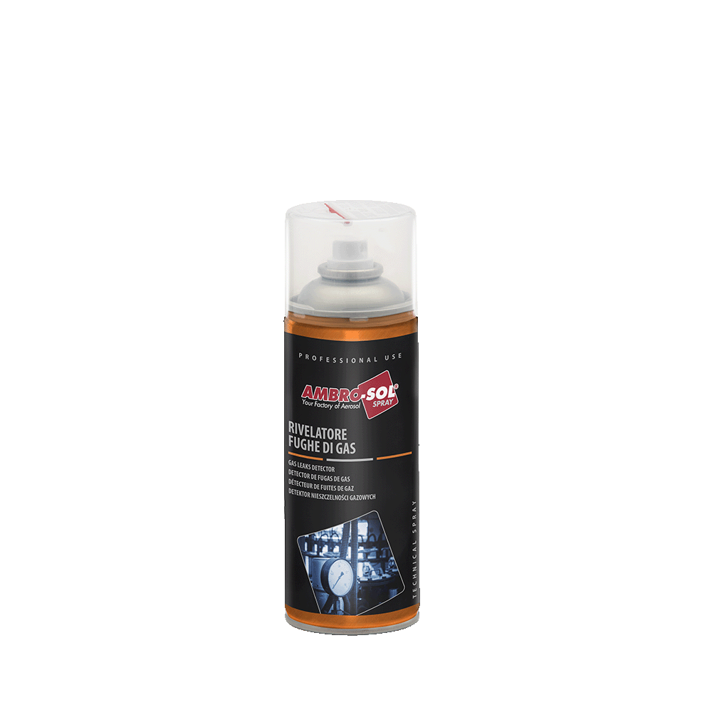 RIVELATORE BOMBOLETTA SPRAY FUGHE DI GAS 400 ML AMBRO-SOL RIVELATORE BOMBOLETTA SPRAY FUGHE DI GAS 400 ML AMBRO-SOL