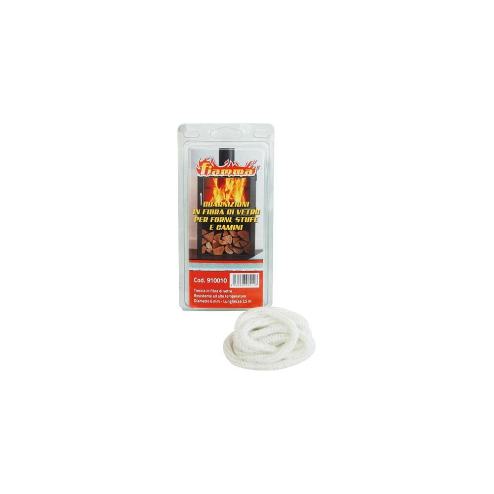 GUARNIZIONE TRECCIA PER STUFA FIAMMA MT 2.5 Ø 5 MM GUARNIZIONE TRECCIA PER STUFA FIAMMA MT 2.5 Ø 5 MM