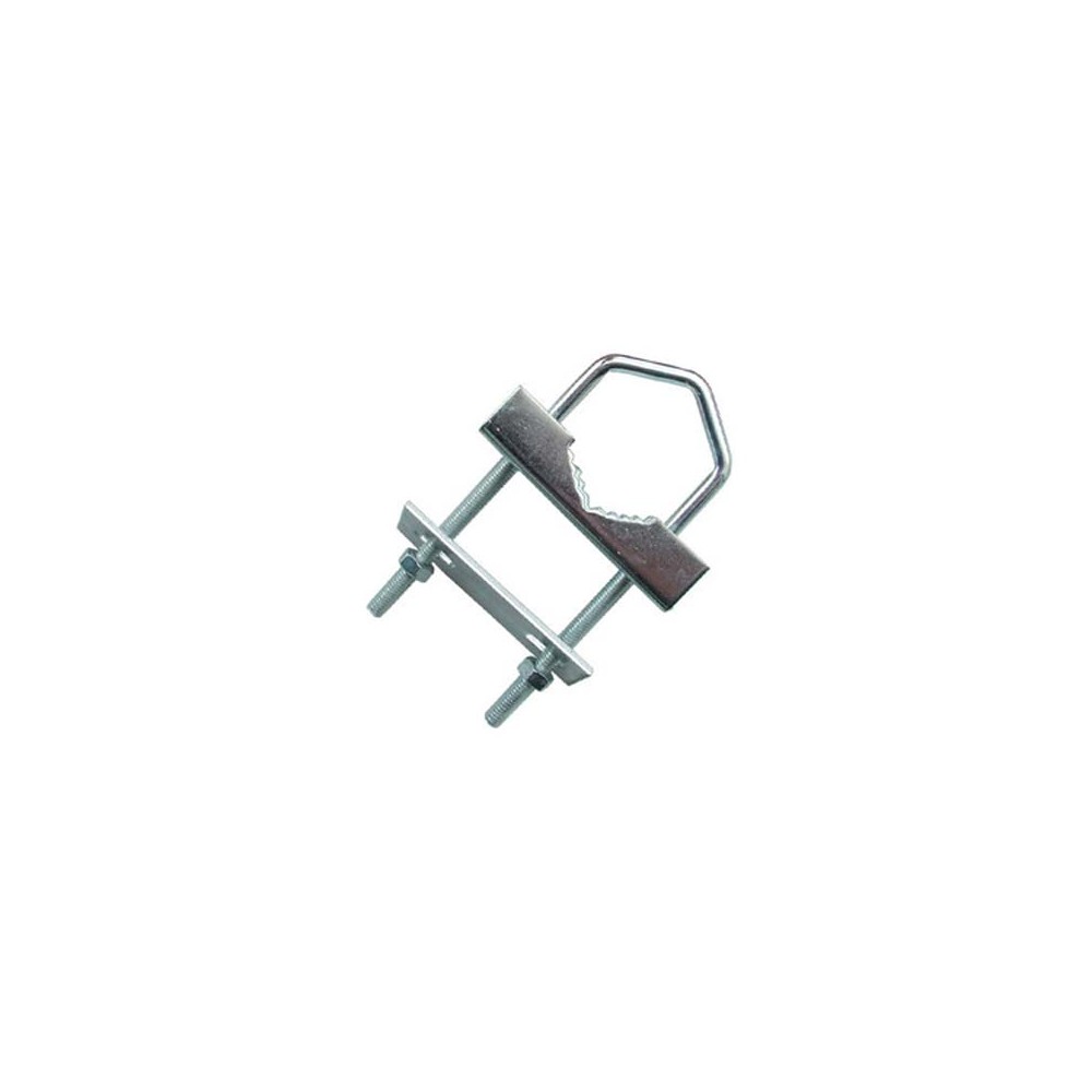 ZANCA ANTENNA A RINGHIERA ACCIAIO ZINCATO PALO MM 25/40 CM 12X6,5 ZANCA ANTENNA A RINGHIERA ACCIAIO ZINCATO PALO MM 25/40 CM 12X6,5