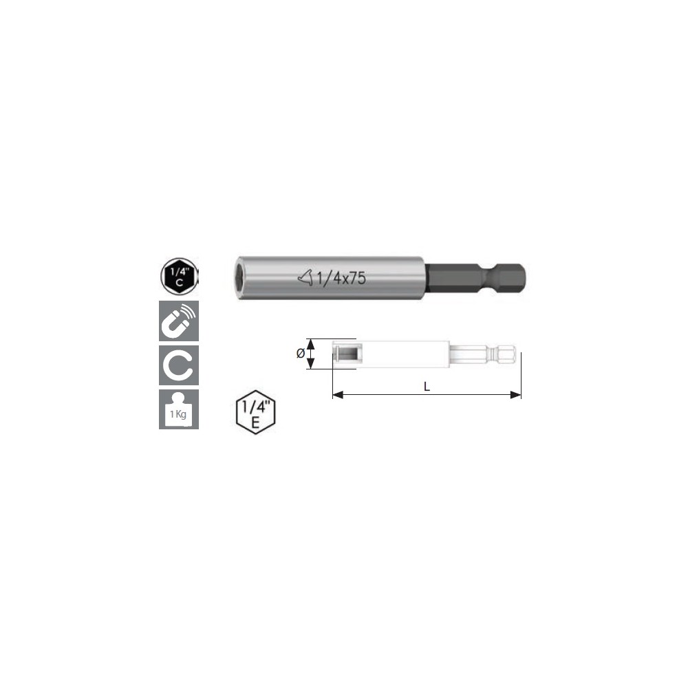 PORTAINSERTI MAGNETICO ATTACCO DA 1/4 F. KRINO PORTAINSERTI MAGNETICO ATTACCO DA 1/4 F. KRINO