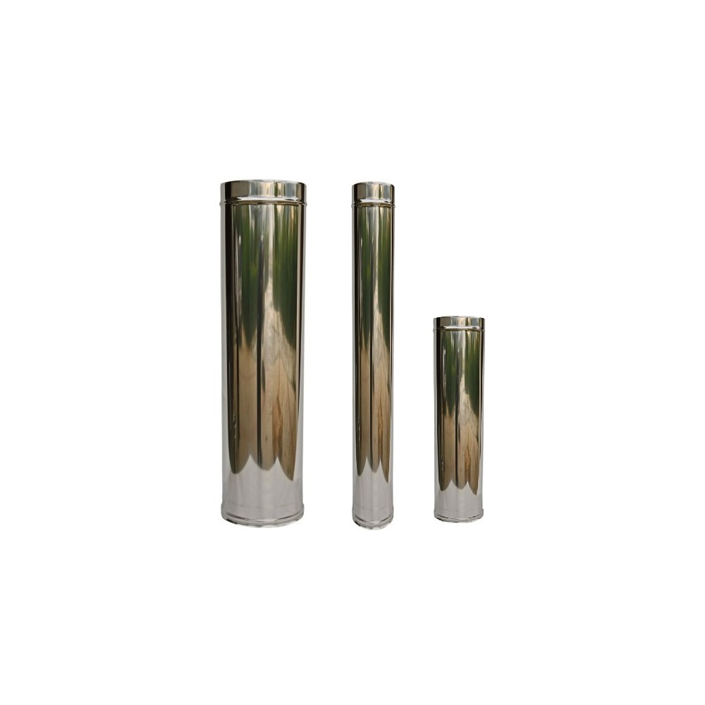 TUBO ACCIAIO INOX 5/10 MONOPARETE AISI 304 CANNA FUMARIA TUBO ACCIAIO INOX 5/10 MONOPARETE AISI 304 CANNA FUMARIA