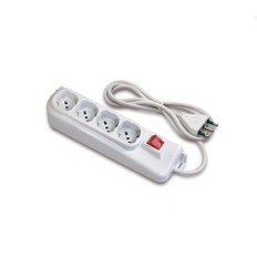 MULTIPRESA CON INTERRUTTORE CON CAVO 10/16 AMPERE PRESE SCHUKO