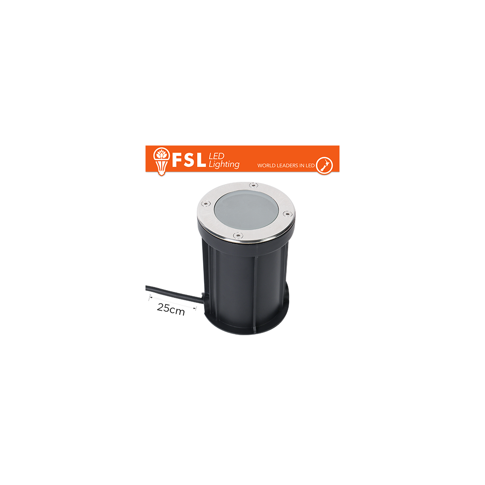 FARETTO ESTERNO CARRABILE CALPESTABILE GU10 IP 67 CON CAVO CM 25 FARETTO ESTERNO CARRABILE CALPESTABILE GU10 IP 67 CON CAVO CM 25