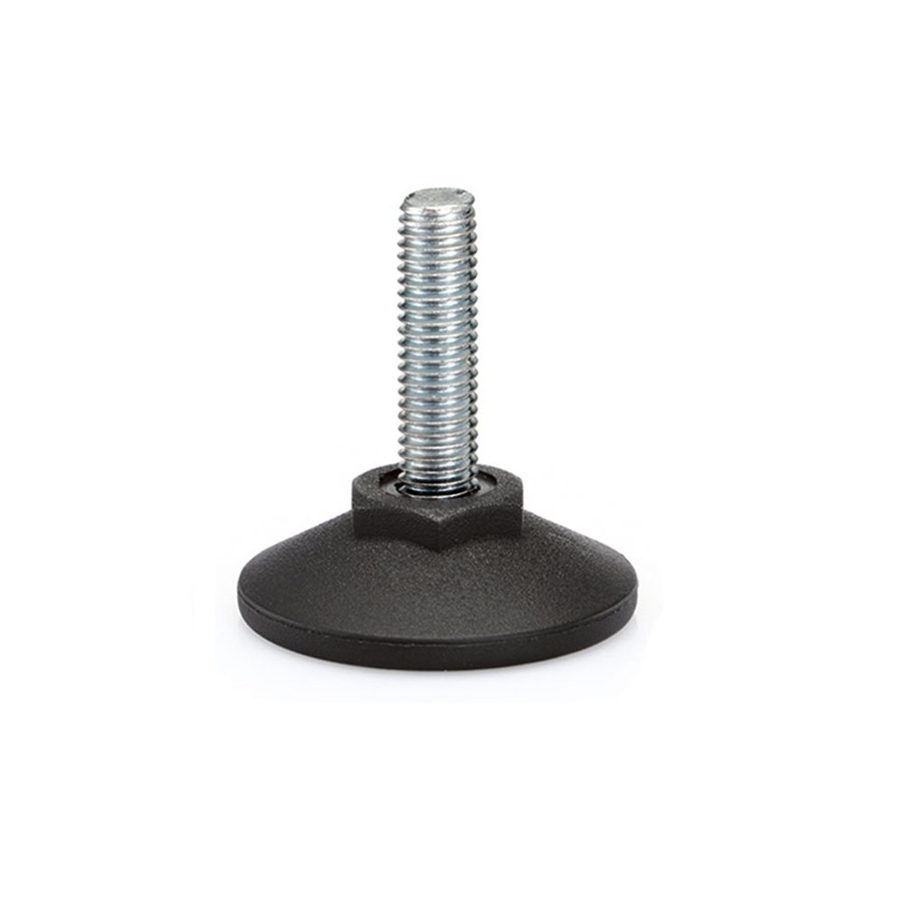 PIEDINO LX REGOLABILE STELO ACCIAIO BASE TECNOPOLIMERO