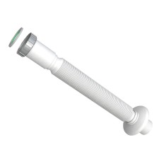 SIFONE X LAVABO E BIDET IN POLIETIENE BIANCO GHIERA METALLO Ø 11/4