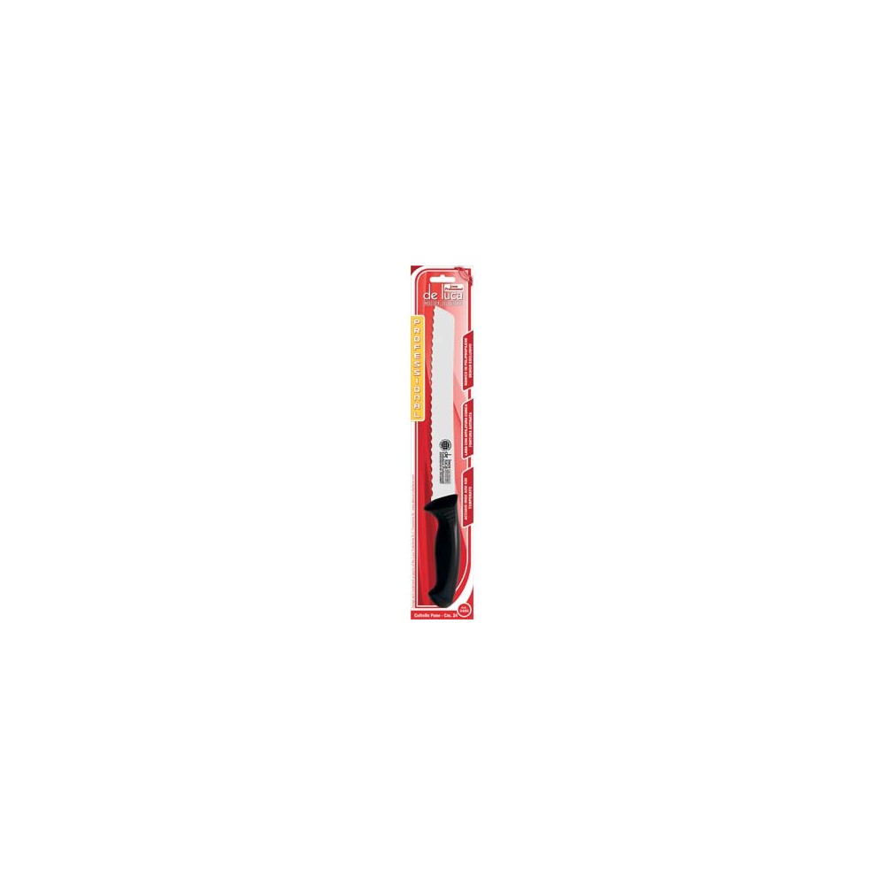 COLTELLO PANE PROFESSIONALE MANICO PLT ACCIAIO INOX CM 24DE LUCA COLTELLO PANE PROFESSIONALE MANICO PLT ACCIAIO INOX CM 24DE LUCA