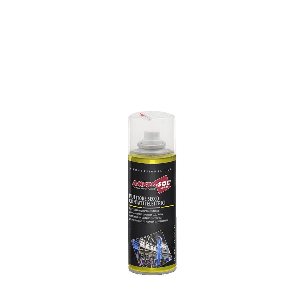 PULITORE SECCO BOMBOLETTA SPRAY PER CONTATTI ELETTRICI 200 ML AMBRO-SOL PULITORE SECCO BOMBOLETTA SPRAY PER CONTATTI ELETTRICI 200 ML AMBRO-SOL
