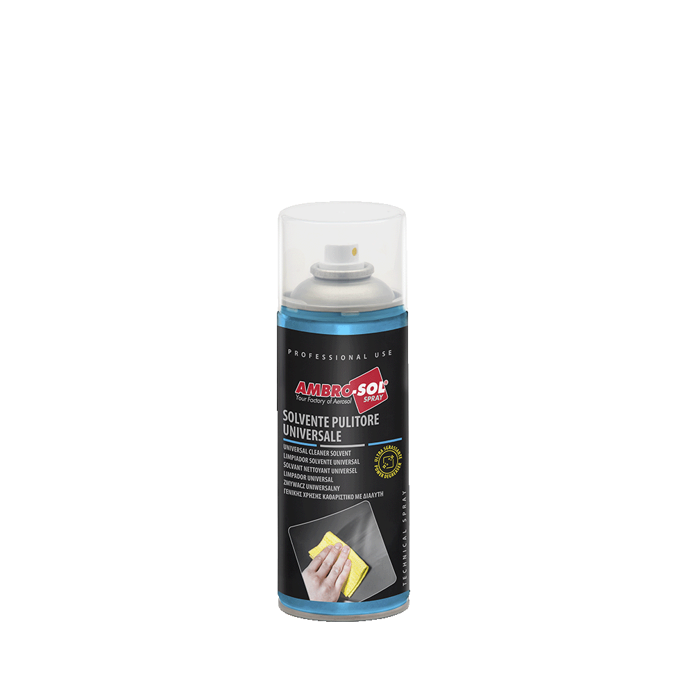 SOLVENTE PULITORE BOMBOLETTA SPRAY UNIVERSALE 400 ML AMBRO-SOL SOLVENTE PULITORE BOMBOLETTA SPRAY UNIVERSALE 400 ML AMBRO-SOL
