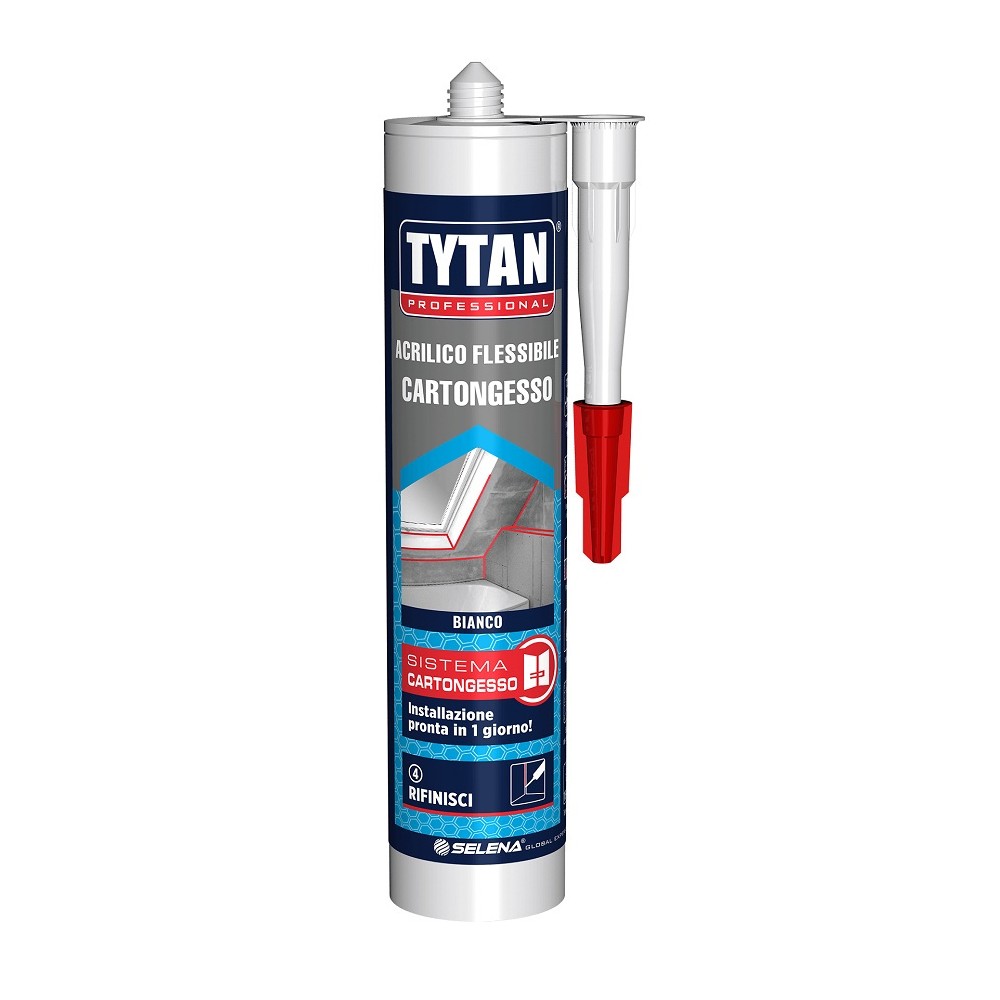 SIGILLANTE ACRILICO FLESSIBILE CARTONGESSO 300 ML BIANCO TYTAN SIGILLANTE ACRILICO FLESSIBILE CARTONGESSO 300 ML BIANCO TYTAN