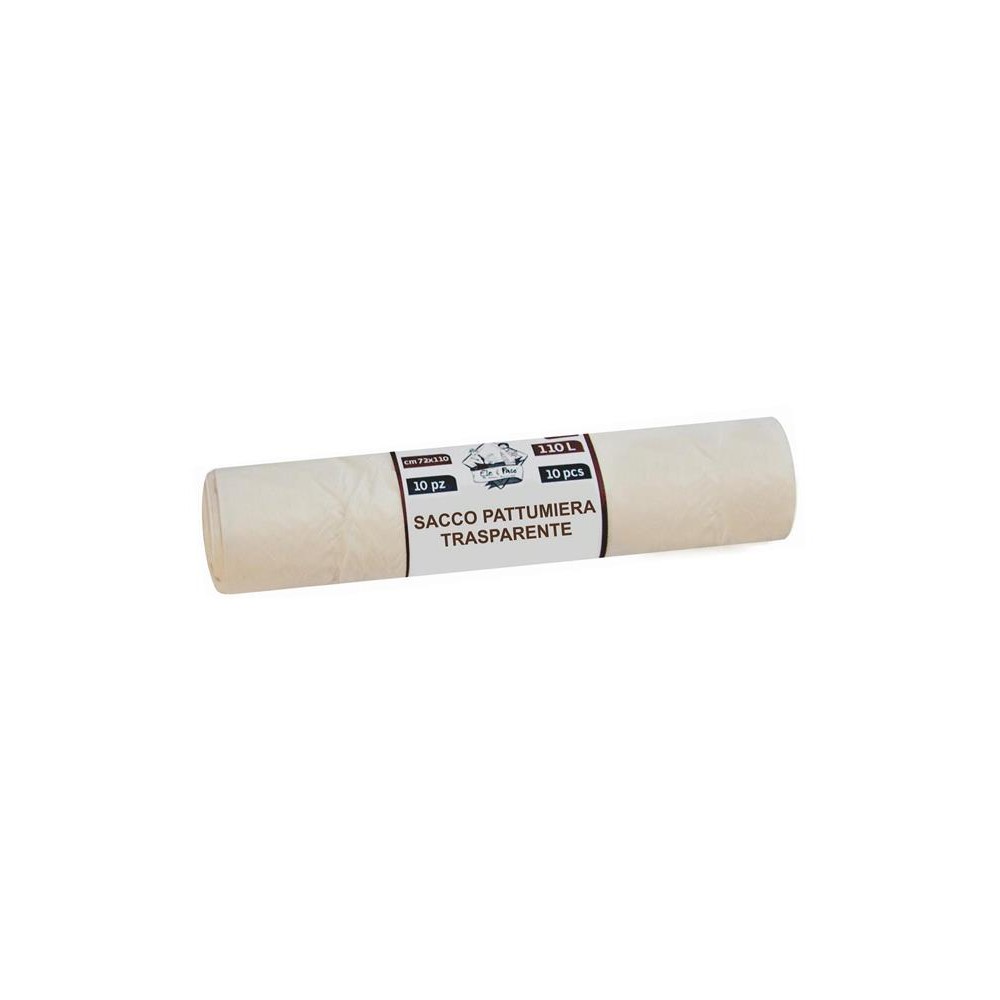 SACCHI BUSTE PLASTICA CM 72X110 TRASPARENTI PEZZI 10 SACCHI BUSTE PLASTICA CM 72X110 TRASPARENTI PEZZI 10