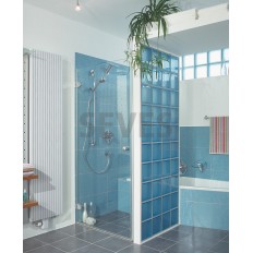 MEZZO MATTONE VETRO ONDULATO COLORE TRASPARENTE CM 19X9X8