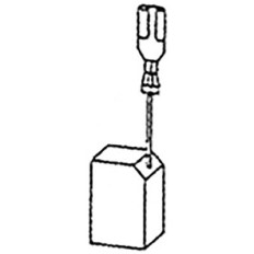 CARBONCINO RICAMBIO SPAZZOLA Z0222 MM 6,3X8 ALTEZZA 13,5 MM CONFEZIONE 2 PEZZI COMPATIBILE DEWALT