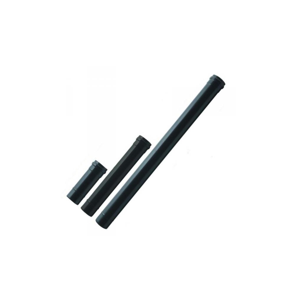 TUBO ACCIAIO PELLET MONOPARETE NERO