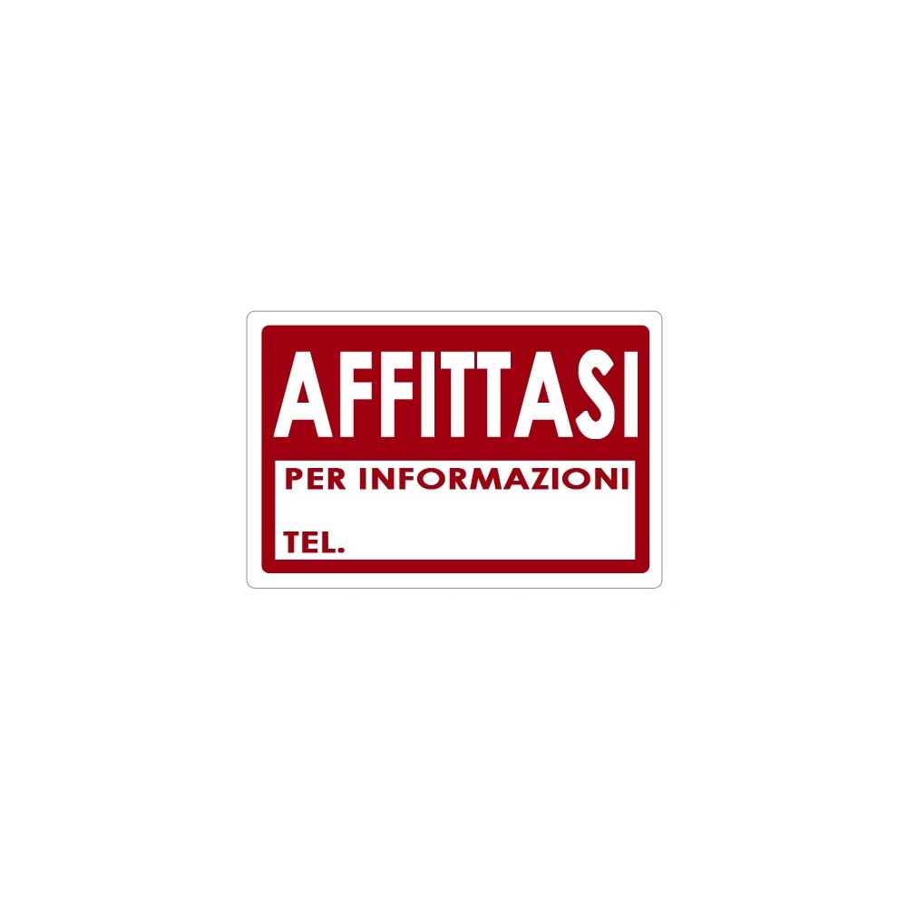 CARTELLO PVC AFFITTASI CARTELLO PVC AFFITTASI