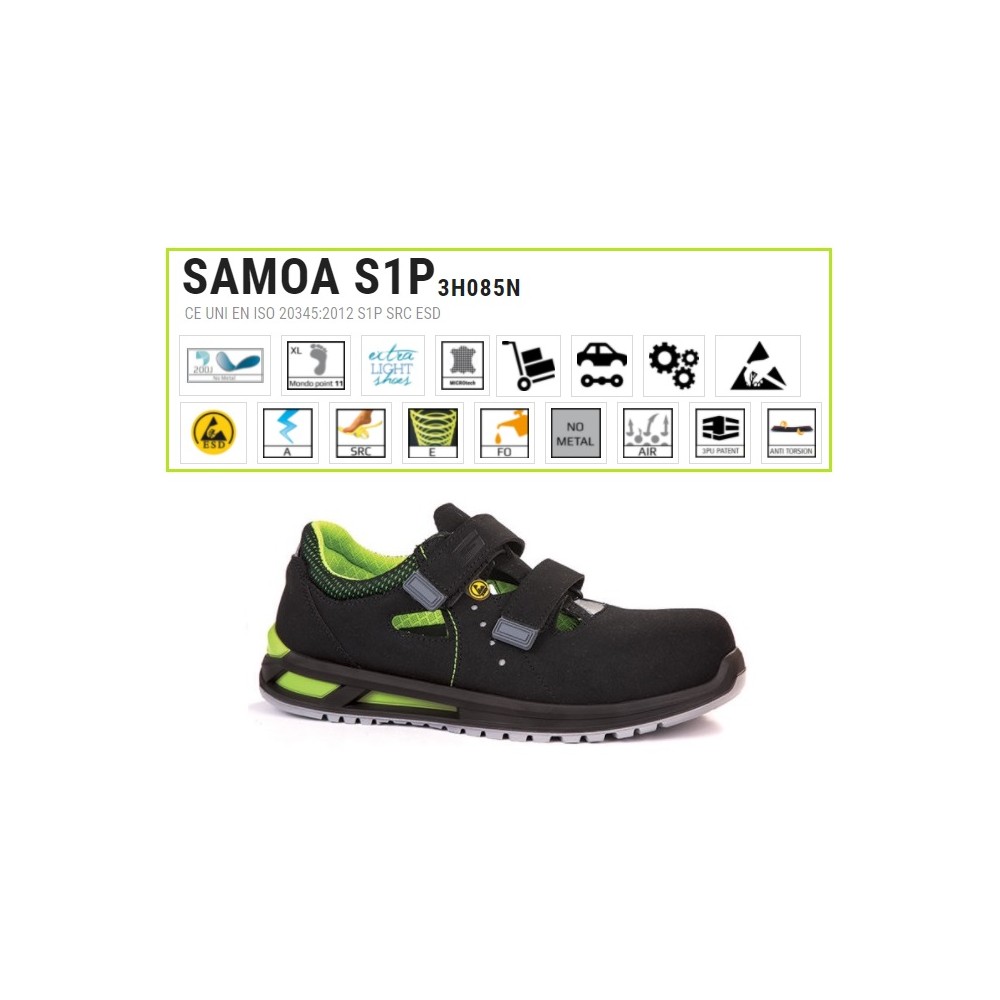 SCARPE ANTINFORTUNISTICHE SANDALO SAMOA S1P TESSUTO MICRO-TECH BASSE GIASCO SCARPE ANTINFORTUNISTICHE SANDALO SAMOA S1P TESSUTO MICRO-TECH BASSE GIASCO