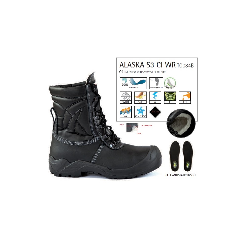 SCARPE ANTINFORTUNISTICHE ALASKA S3 PELLE IDROREPELLENTE WRU ALTE GIASCO