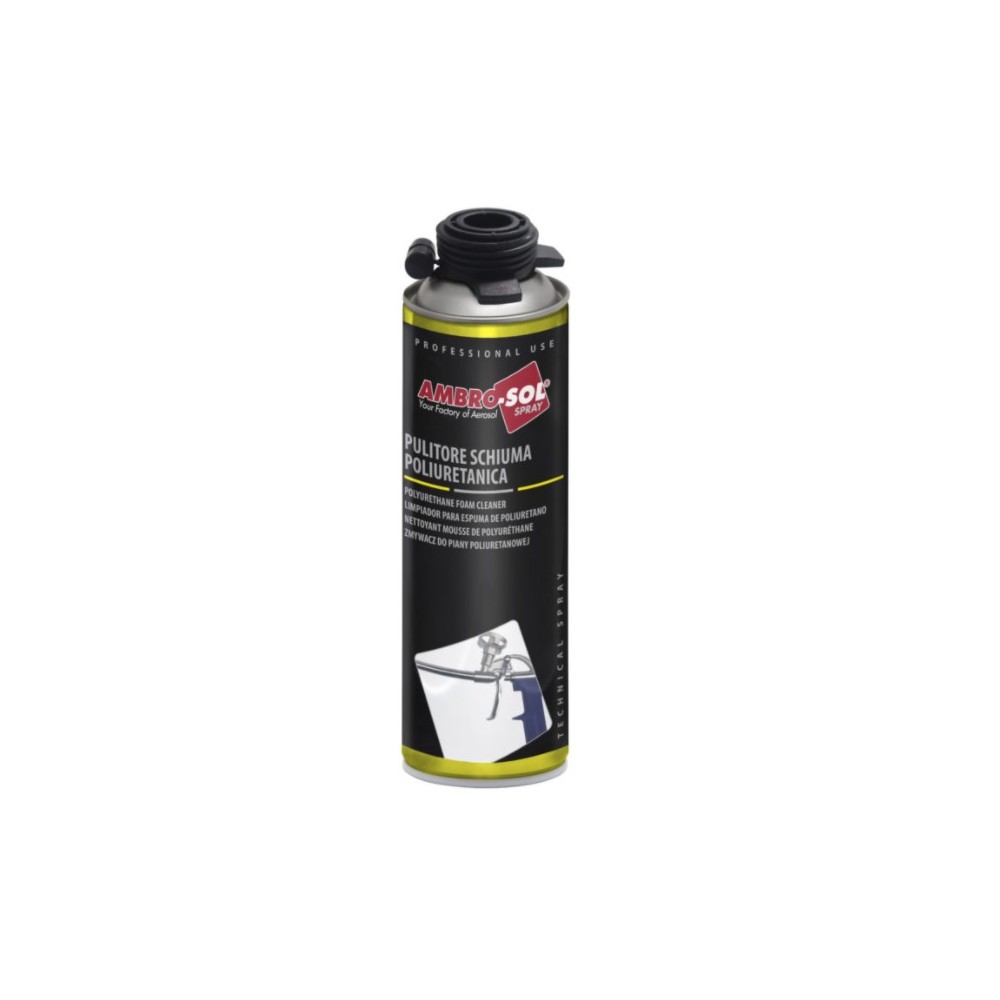 PULITORE BOMBOLETTA SCHIUMA POLIURETANICA 500 ML AMBRO-SOL PULITORE BOMBOLETTA SCHIUMA POLIURETANICA 500 ML AMBRO-SOL