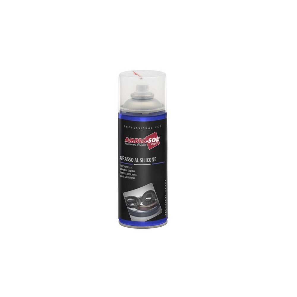 GRASSO BOMBOLETTA SPRAY AL SILICONE MULTIUSO ML 400 AMBRO-SOL GRASSO BOMBOLETTA SPRAY AL SILICONE MULTIUSO ML 400 AMBRO-SOL