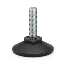 PIEDINO LX REGOLABILE STELO ACCIAIO BASE TECNOPOLIMERO